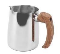 SPYMINNPOO Tazza per Schiumare il Latte in Acciaio, Beccuccio Appuntito, Comoda Maniglia per gli Appassionati Dell'arte del caffè, Beccuccio Antigoccia in Acciaio Inossidabile 304, Brocca per la (#1)