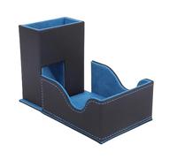 SPYMINNPOO Torre dei Dadi, Vassoio per Dadi Magnetico in Pelle PU con Fodera in Flanella per Giochi da Tavolo, Scatola Porta Carte di Grande capacità (Blu)