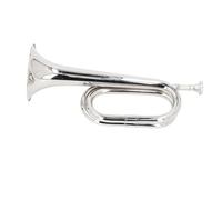 SPYMINNPOO Tromba in Ottone con Chiave C, Tromba Professionale in Argento con Bocchino da 11 Cm, Perfetta per Spettacoli di Bande e Orchestre