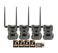 Spypoint Flex M Twin Pack 28MP Cellular Trail Camera (confezione da 2) con scheda di memoria ad alta velocità da 32 GB (confezione da 4) e lettore di schede ad alta velocità (7 articoli)