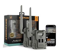 Spypoint FLEX-M2 Twin - Confezione doppia di fotocamere cellulari da sentiero, GPS, visione notturna, Dual-SIM LTE, 32 Mp, Video in 1080p