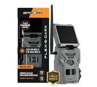 Spypoint FLEX-S-DARK - Telecamera solare cellulare da sentiero, pannello solare integrato, foto da 40 MP, video 1080p + suono, fotocamera da gioco senza bagliore, visione notturna, trail cam attivata