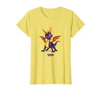 Spyro Purple Adorably Ferocious Dragon Action Pose Maglietta, Donna, Limone, XS