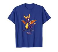 Spyro Purple Adorably Ferocious Dragon Action Pose Maglietta, Uomo, Blu Reale, L