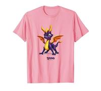 Spyro Purple Adorably Ferocious Dragon Action Pose Maglietta, Uomo, Rosa, XXL