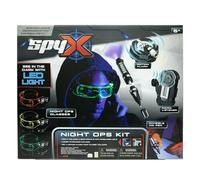 SpyX Night Ops Kit per Bambini, Set da 4 Pezzi per missioni Spia al Buio, Include Occhiali Night Ops, Penna a Inchiostro Invisibile, Micro ascoltatore, Allarme Movimento, 6+ Anni