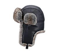 SPYXGS Cappellini Aviator Uomo Cappello Bomber Unisex Prova del Vento Trooper Cappello per Attività All'Aperto Nero
