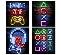 SQAQS 4PCS Xbox Canvas, Dispositivo di Inquadratura Completamente Automatico, Poster Prints a4, Da Gioco,Gaming Quote, Poster Per Sala Giochi