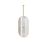 SQELERON Specchio a Doppia Faccia da soffitto, Rasoio Ovale Girevole a 360°