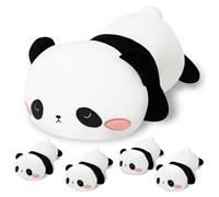 SQEQE Panda Plushies Animals Stuffed with 4 Babies, Carino Panda Plush Pillow Soft Toy Birthday Gifts for Girls Boys