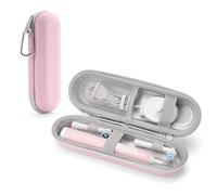 SQERO Custodia da viaggio per spazzolino elettrico Oral-B Pro/iO, Philips Sonicare/Aquasonic, Oral B, custodia per testine e accessori, custodia rigida per spazzolino da denti portatile in poliuretano