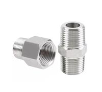 SQGGMOAUSC 1 adattatore M22 M24 M25 M27 a 1/8" 1/4" 3/8" 1/2" 3/4" M12 M14 M16 M18 M20 femmina maschio BSP NPT filettatura in acciaio inox (M M244 X1.5 M BSPP1I4)