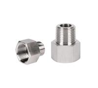 SQGGMOAUSC 1 pezzo M5 M6 M8 femmina x M5 M6 M8 M10 M12 M14 M16 M20 1/8" 1/8" 1/4" 3/8" maschio BSP filettatura in acciaio inox ad alta pressione (F M8 x 1,25-M BSP1I8)