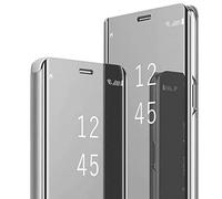 sqgylgl Custodia per Samsung A56 5G Cover Clear View Specchio Galaxy A56 Standing Cover Flip Case Smart Mirror Magnetic con Flip Shell Protective Cover per Samsung Galaxy A56 5G (Argento)