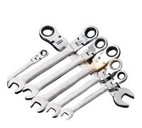 SQIANKUN Set Chiavi Inglesi Chiave a cricchetto for attività da 8-24 mm - Chiave regolabile a doppio uso flessibile e reversibile for la riparazione dell'auto Chiavi Inglesi(8-10-12-13-14-17-19)