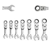 SQIANKUN Set Chiavi Inglesi Strumento manuale metrico con chiave corta a cricchetto for riparazioni auto e domestiche Chiavi Inglesi(8-19mm)