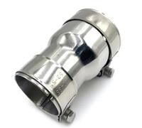 SQIFBA Auto Accessori 1 * Tubo di Scarico Tubo in Acciaio Inossidabile 304 Adattatore Dritto Riduttore Dimensioni Manicotto Marmitta Generale con Morsetto Terminale Scarico Auto(51MM-63MM)