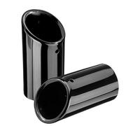 SQIFBA Auto Accessori Tubo di Punta Silenziatore Scarico Acciaio Inossidabile con Finitura Lucida Rivestita Nera per VW per Jetta per SAGITAR per Polo per Golf 7 Terminale Scarico Auto