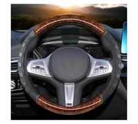 SQIFBA Coprivolante Auto Coprivolante per Auto in Finto Legno di Mogano per BMW X1 X2 X3 X4 E84 F84 F39 E83 F25 G01 F97 F26 G02 F98 Accessori per Auto Protezione Custodia Volante(caffè)