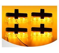 SQIFBA Faro Posteriore Grill Car LED Light Strobe Rosso Blu Emergenza Controllo Remoto Wireless Segnale Flash Lampada Avvertimento Faro Vigili Fuoco fanali posteriori dell'auto(Giallo)