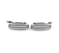 SQIFBA Indicatore Luminoso 2 Pezzi per Fiat per Punto per Evo per Idea 350 per Fiorino, 225, Luci di Posizione Laterali A LED Dinamiche, Indicatori di Direzione Indicatori Specchio Lateral(Crystal)