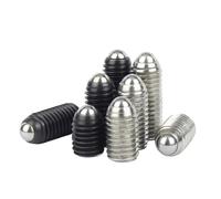 SQING M2.5 M3 M4 M5 M6 M8 M10 M12 M16 304 Acciaio Inossidabile 12.9 Esagono Incassato Allen Primavera Sfera Stantuffo Grub Senza Testa Bullone Punto Vite di Fermo(304 Stainless Steel,4MM_10PCS M3)