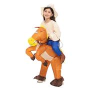 SQINGG Costume gonfiabile da cavallo, costume gonfiabile per bambini, divertente, adatto per Halloween, Natale, feste di carnevale (90-140 cm)