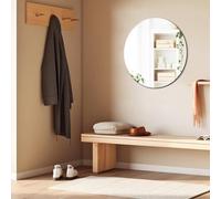 Sqinor Specchio Rotondo da Parete Senza Cornice 50 cm, Specchio Bagno Tondo, Specchio da Parete Moderno per Bagno Ingresso Soggiorno Camera