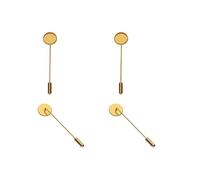 SQMSK 12 * 60MM 20 pz Fermagli per Capelli in Metallo Dorato Vassoio Mollette per Capelli Vassoio per Capelli Bobby Pin con Vassoio Vuoto Cornice Rotonda Impostazioni Vassoi per Perno di Capelli