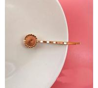 SQMSK 3.5-7CM 20 pz Fermagli per Capelli in Metallo Dorato Vassoio Mollette per Capelli Vassoio Forcine per Capelli con Vassoio Vuoto Cornice Rotonda Impostazioni Vassoi per Forcina per Capelli Fai da