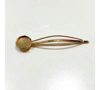 SQMSK 3.5-7CM 5 pz Fermagli per Capelli in Metallo Dorato Vassoio Mollette per Capelli Vassoio Forcine per Capelli con Vassoio Vuoto Cornice Rotonda Impostazioni Vassoi per Forcina per Capelli Fai da