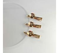 SQMSK 3.5CM 100 pz Fermagli per Capelli in Metallo Dorato Vassoio Mollette per Capelli Vassoio Forcine per Capelli con Vassoio Vuoto Cornice Rotonda Impostazioni Vassoi per Forcina per Capelli Fai da