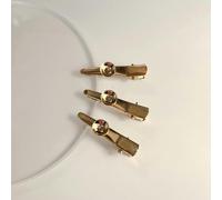 SQMSK 3.5CM 100 pz Fermagli per Capelli in Metallo Dorato Vassoio Mollette per Capelli Vassoio Forcine per Capelli con Vassoio Vuoto Cornice Rotonda Impostazioni Vassoi per Forcina per Capelli Fai da