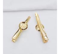SQMSK 45 * 11MM 10 pz Fermagli per Capelli in Metallo Dorato Vassoio Mollette per Capelli Vassoio per Capelli Bobby Pin con Vassoio Vuoto Cornice Rotonda Impostazioni Vassoi per Perno di Capelli