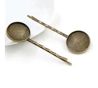 SQMSK 60 * 20MM 10 pz Argento Metallo Fermagli Per Capelli Vassoio Mollette Per Capelli Vassoio Capelli Bobby Pins Con Vassoio Vuoto Rotondo Lunetta Impostazioni Vassoi per Capelli Pin