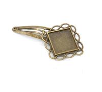 SQMSK 60 * 20MM 50 pz Retro Amore Metallo Fermagli Per Capelli Vassoio Mollette Per Capelli Vassoio Capelli Bobby Pin Con Vassoio Vuoto rotondo Lunetta Impostazioni Vassoi per