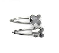 SQMSK 70 * 24MM 30 pz Fiore Fermagli Per Capelli In Metallo Vassoio Mollette Per Capelli Vassoio Per Capelli Bobby Pin Con Vassoio Vuoto Cornice Rotonda Impostazioni Vassoi per Perno Di Capelli