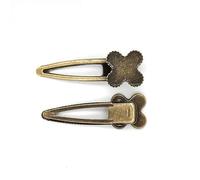 SQMSK 70 * 24MM 30 pz Fiore Fermagli Per Capelli In Metallo Vassoio Mollette Per Capelli Vassoio Per Capelli Bobby Pin Con Vassoio Vuoto Cornice Rotonda Impostazioni Vassoi per Perno Di Capelli