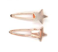SQMSK 73 * 30MM 50 pz Stella Fermagli per Capelli in Metallo Vassoio Mollette per Capelli Vassoio Per Capelli Bobby Pin con Vassoio Vuoto Cornice Rotonda Impostazioni Vassoi per Perno di Capelli