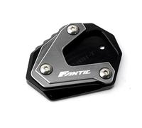 SQNYDH CNC Supporto per Cavalletto Laterale Estensore per Moto per Fantic Caballero Flat Track 125 250 Rally Scrambler Piastra di Estensione Inclinazione migliorata(Titanio)