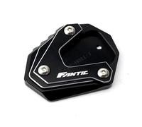 SQNYDH CNC Supporto per Cavalletto Laterale Estensore per Moto per Fantic Caballero Flat Track 125 250 Rally Scrambler Piastra di Estensione Inclinazione migliorata(Nero)