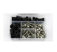 SQNYDH Kit Viti Bulloni Carenatura Moto Kit di Bulloni per Carenatura Moto per Ducati Super Sport 620s 800ss 1000ss, Viti, Dadi E Elementi di Fissaggio per Parabrezza Cupolino(Argento)
