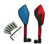 SQNYDH Specchietto Retrovisore per Moto per Kawasaki Z900 Z1000 Z800 Z750 Z650 Z300 Z250 Z125 Z 300 250 125 750 Specchietti Retrovisori Laterali Specchietto retrovisore per Manubrio per Moto(Rosso)
