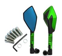 SQNYDH Specchietto Retrovisore per Moto per Kawasaki Z900 Z1000 Z800 Z750 Z650 Z300 Z250 Z125 Z 300 250 125 750 Specchietti Retrovisori Laterali Specchietto retrovisore per Manubrio per Moto(Verde)