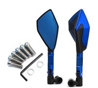 SQNYDH Specchietto Retrovisore per Moto per Kawasaki Z900 Z1000 Z800 Z750 Z650 Z300 Z250 Z125 Z 300 250 125 750 Specchietti Retrovisori Laterali Specchietto retrovisore per Manubrio per Moto(Blu)