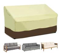 Sqodok Copridivano da esterno impermeabile, 3 posti, per mobili da esterno, per panca da giardino, con cinghia antivento, 215,9 x 94 x 88,9 cm (larghezza x profondità x altezza)