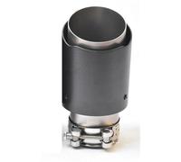 SQOFHFB Terminale di Scarico 1PC Flangia Dritta per Auto, sabbiatura al Carbonio Opaco, Tubo di Scarico, Punta del silenziatore in Acciaio Inossidabile Terminale Scarico Auto(54-101mm)