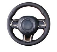 SQOFJDF Coprivolante Auto Coprivolante in Pelle Microfibra per Jeep per Compass 2017 2018 per Renegade 2015-2018 Coprivolante per Auto(Blue Thread)