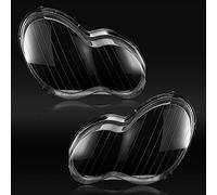 SQOFJDF Faro Lente Trasparente Paralume Copertura per Mercedes per Benz per Classe C W203 2001-2007 Trasparente Faro Borsette Copertura Paralumi Paralume(Pair)