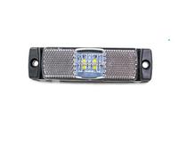 SQOFJDF Luce Posteriore 10 Pezzi 4 LED 12V 24V Luce Posizione Laterale Posteriore per Auto Luce Segnalazione Esterna Luce Posizione per rimorchio Camion. Riflettore Fendinebbia(10x White)